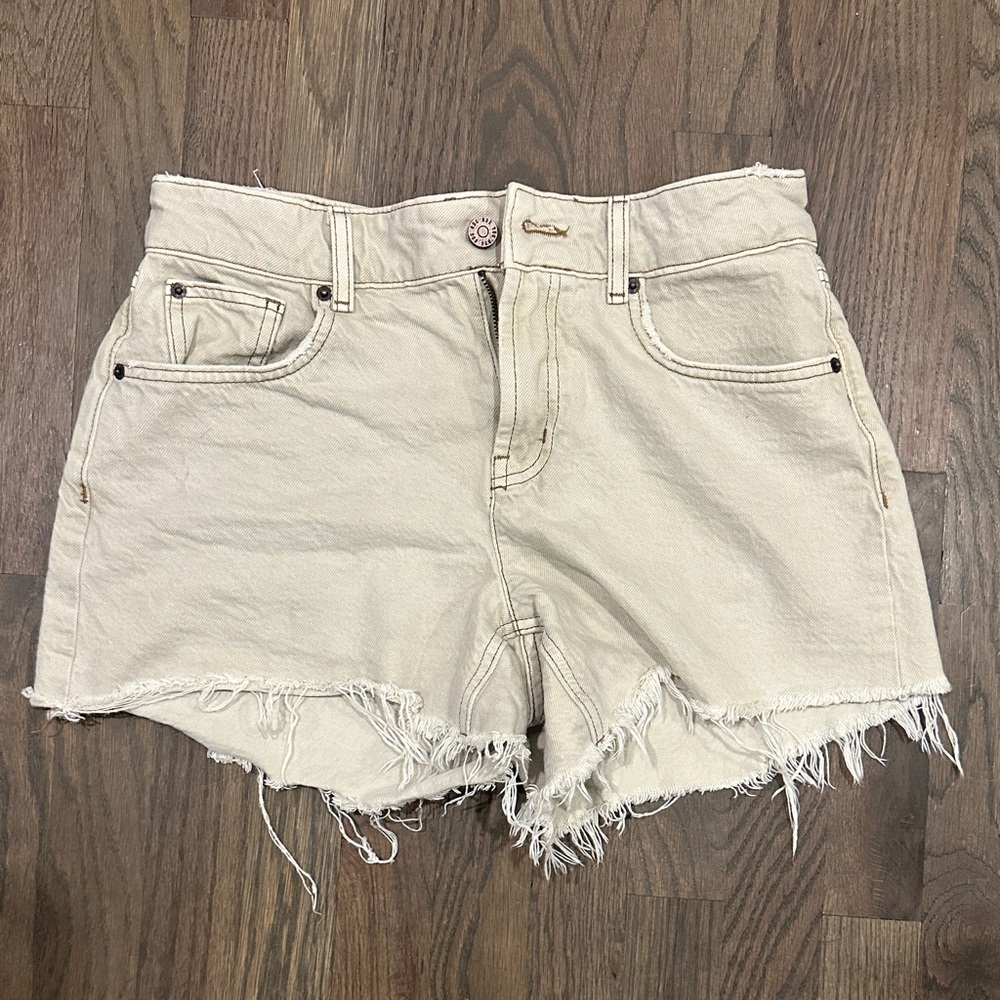 BDG Stylish Cream Women's Frayed Shorts